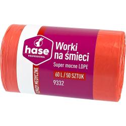 Hase worki na śmieci LDPE 60L 50szt. 9332 do segregacji, medyczne