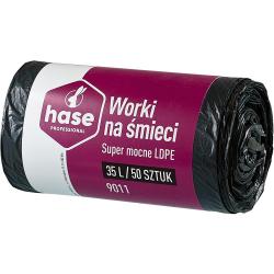 Hase worki na śmieci LDPE 35L 50szt. 9011 czarne