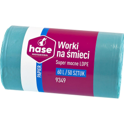 Hase worki na śmieci LDPE 60L 50szt. 9349 do segregacji, papier