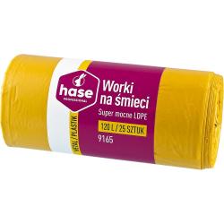 Hase worki na śmieci LDPE 120L 25szt. 9165 do segregacji, plastik