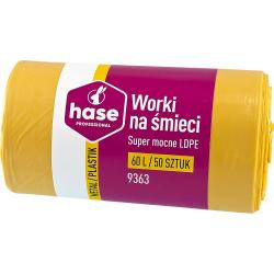 Hase worki na śmieci LDPE 60L 50szt. 9363 do segregacji, plastik