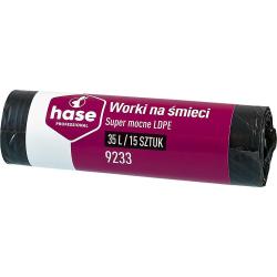 Hase worki na śmieci LDPE 35L 15szt. 9233 czarne