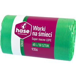 Hase worki na śmieci LDPE 60L 50szt. 9356 do segregacji, szkło